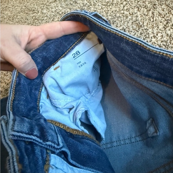 Anthropologie Pilcro The Yaya Women’s Dark Wash Mid Rise Flare Denim Jeans 28 - Picture 12 of 14